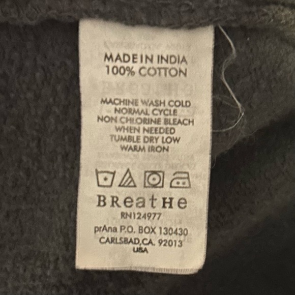 prAna Breathe Sylvie Jacket Gray Pea Coat w/ Purple Buttons (Size Small) - Picture 14 of 16